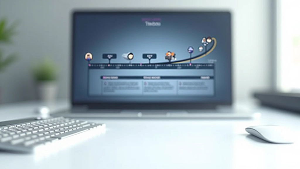 Gráfico de timeline com keyframes marcados mostrando pontos de interpolação entre quadros de animação