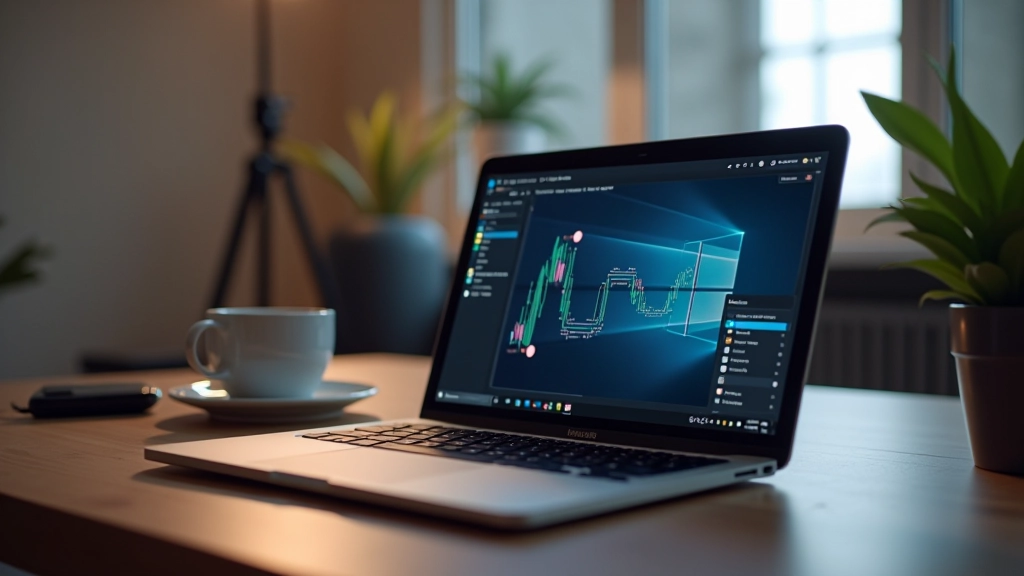 Laptop de profissional exibindo timeline complexa de animação e painéis de efeitos em After Effects sobre mesa de trabalho